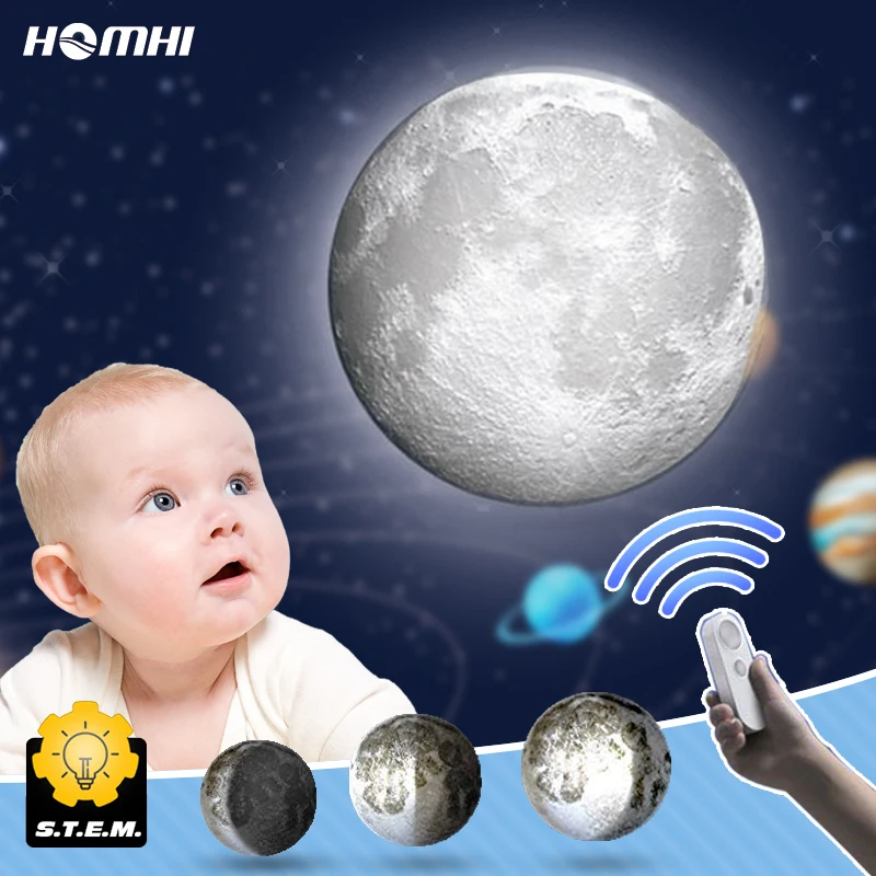 Homhi луна светильник Настенные светильники Спальня деко детская комната ребенка