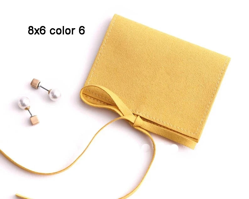 

20 pcs per bag grey Folded microfiber Velvet jewelry Bag Pouches Jewelry Package Presents Bags can be customized