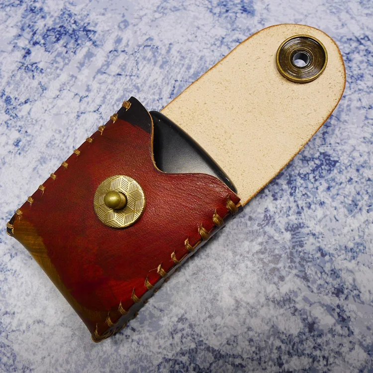 Кожаный чехол Zippo ручной работы из воловьей кожи Зажигалка оболочка на поясе