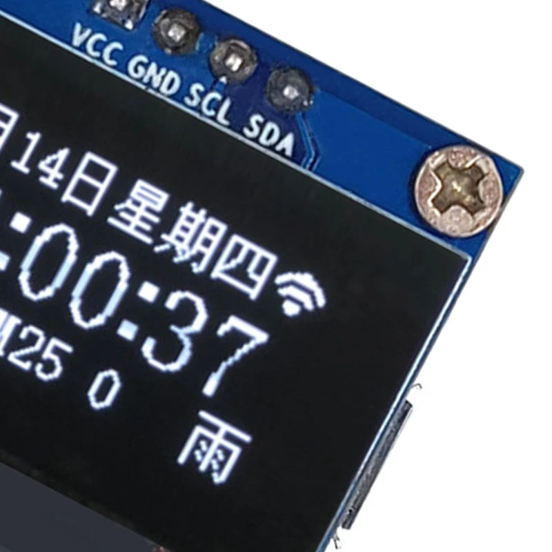 

ESP8266 WiFi Clock Module 0.96 Inch OLED LCD Screen Display ESP-12F DIY Weather Forecast IIC I2C Interface 5V ESP12F