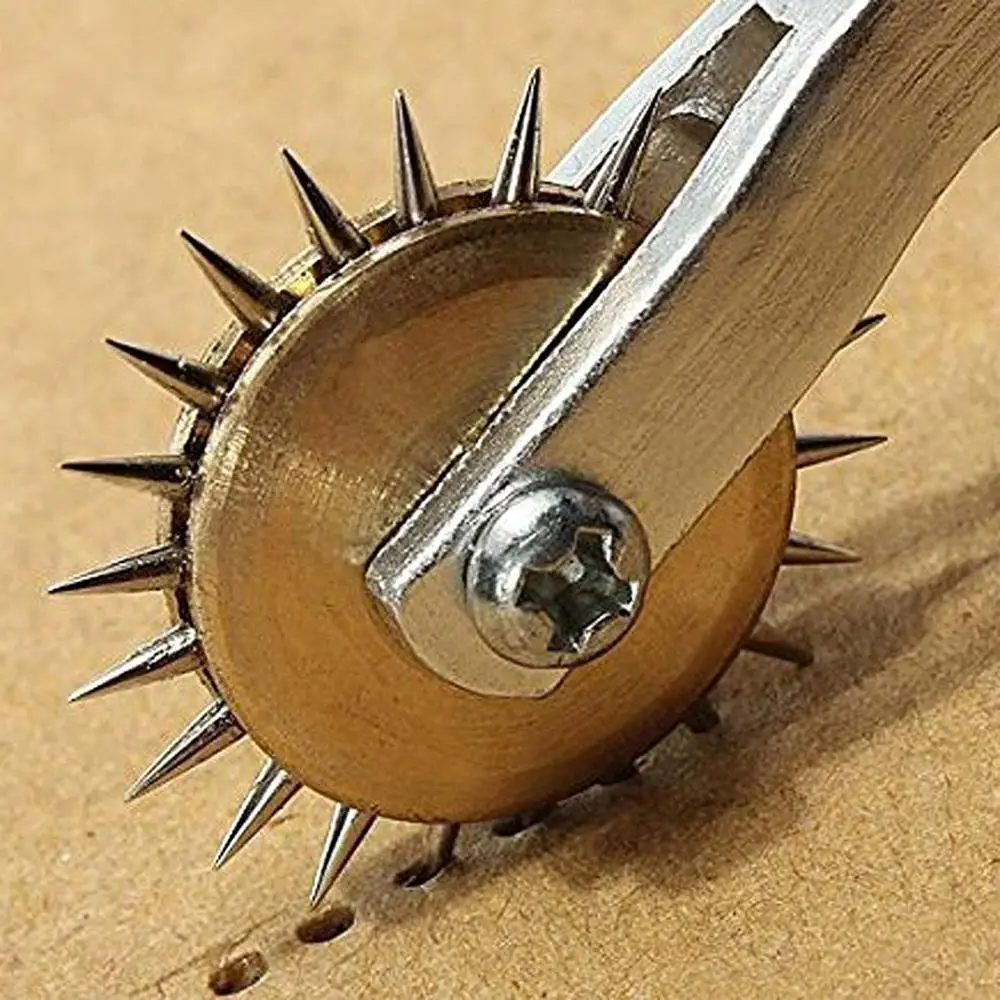 1 шт деревянной ручкой иглы точки отслеживания колеса 4 мм кожи Бумага ткань пошив