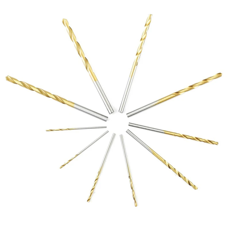 Сверла из быстрорежущей стали с титановым покрытием 1/1/1/2/2/3 мм 50 шт. | Инструменты