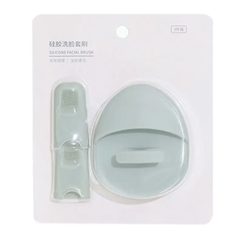 

3Pcs Silicone Face Cleanser Massager Brush Manual Facial Blackhead Nose Scrubber