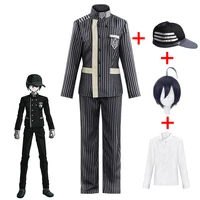danganronpa saihara shuichi full cosplay costume mens suits high school student uniform anime hat wig for height 150 185cm