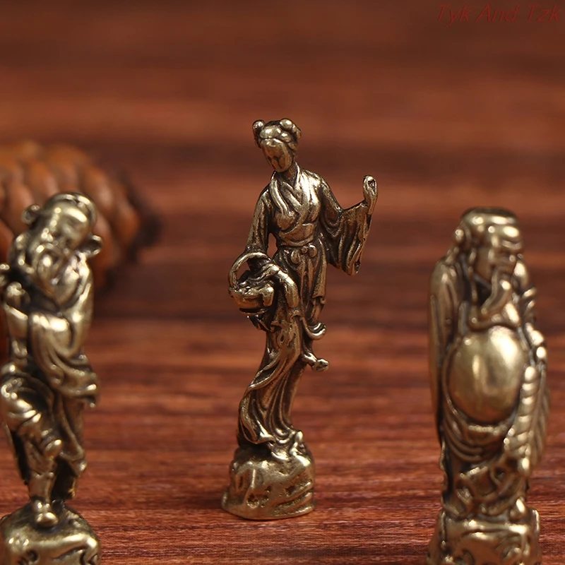 Ручная работа в стиле ретро латунь Восемь Бессмертных пересечение моря статуя DIY