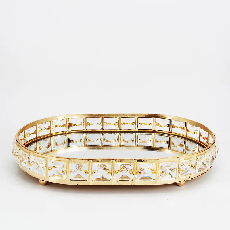 Европейский хрустальный поднос косметическая стойка для хранения органайзер