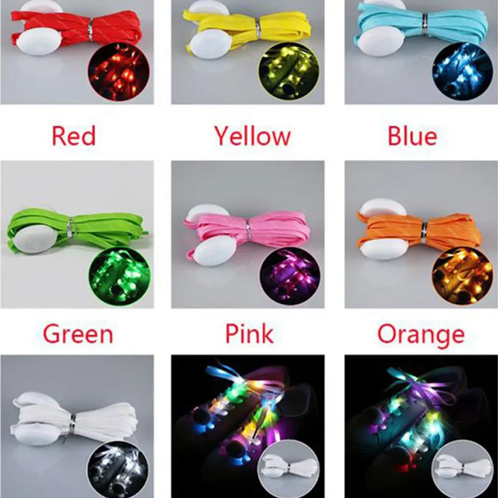 ICOCO нейлон водонепроницаемый светящийся светодиодный шнурки модные светящиеся