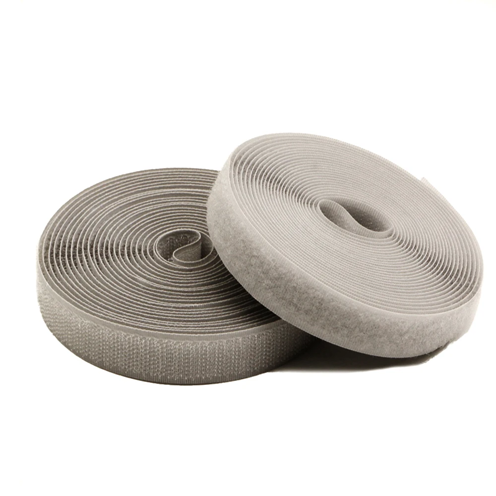 5 метров/пара серые неклейкие застежки-липучки для крючков 25 мм | Дом и сад