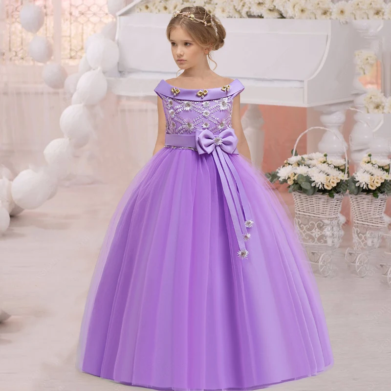 2022 Летнее белое длинное платье на одно плечо для подружки невесты с бантом