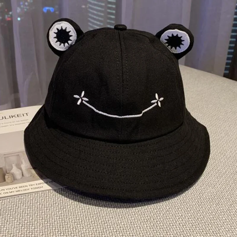 2021 New Parent-Kid Cartoon Frog Bucket Hat Panama Fishing Cap Cute Froggy Hat Homme Femme Bob Chapeau Outdoor Sun Fisherman Hat images - 6