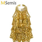 Детское платье для джазовых танцев для девочек, Фигурное катание, гимнастика, балетное гимнастическое платье, детские танцевальные костюмы для выступлений