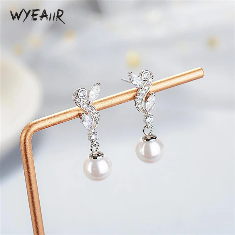 ВYEAIIR Простая модная подвеска с жемчугом, творческая, оригинальная, изысканная, крутая серебристого цвета, женские серьги с подвесками.