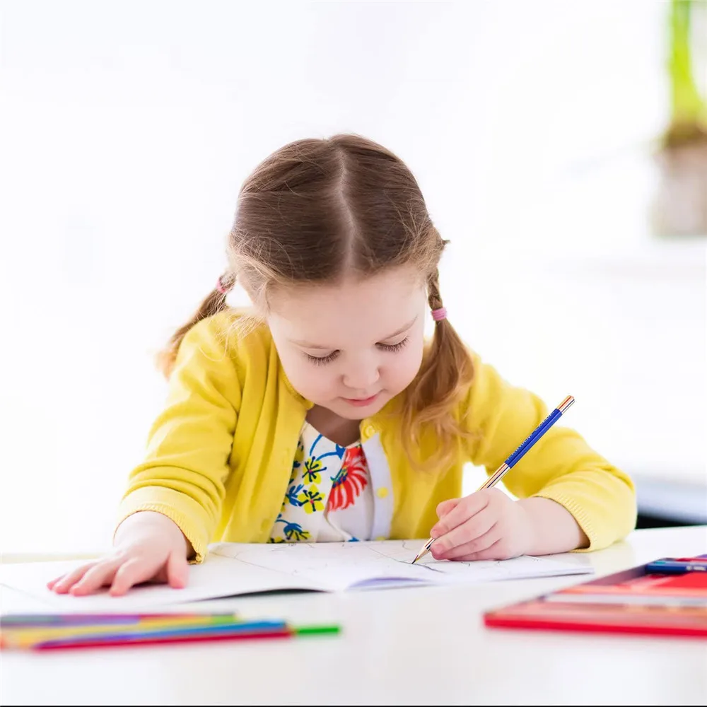 

10 Pieces Drawing Pencil 4 in 1 Rainbow Colored Pencil Set for Art Drawing, Coloring and Sketching