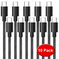 10pack type c usb c cable fast data charging charger wire cord mobile phone cable for samsung a51 s20 xiaomi huawei type c cable