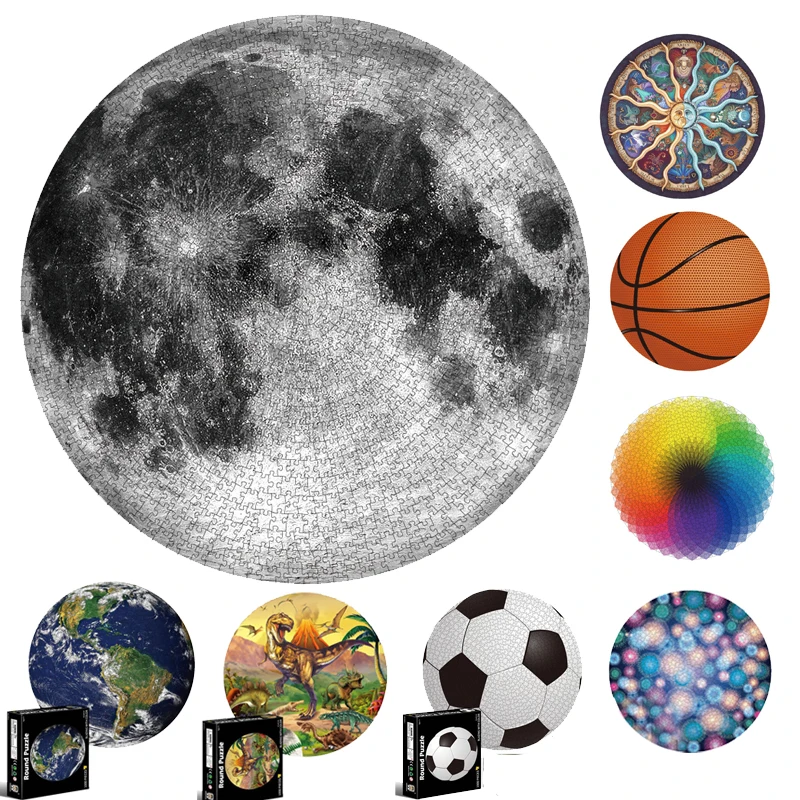 

65 см круглый Пазл 1000 шт. звездное небо Дети 3D планеты Земля Луна бумага пазл игры Обучающие игрушки для взрослых
