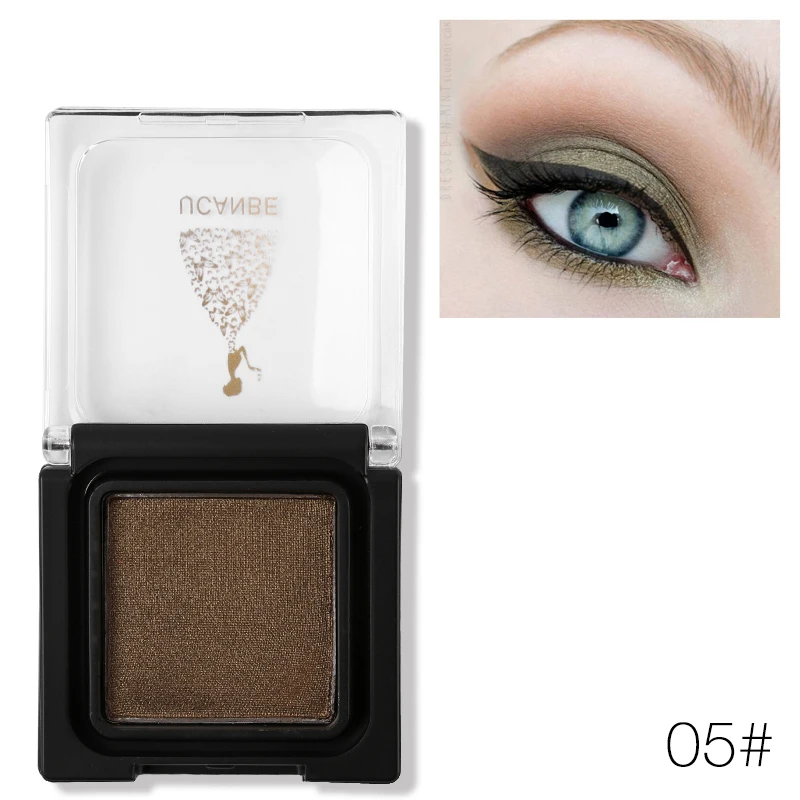 UCANBE Одиночная Палетка нюдовые Мерцающие Металлические тени для век макияж
