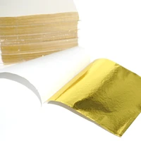 100pcs art craft design paper gilding imitation gold sliver copper foil papers diy craft decor leaf leaves sheets