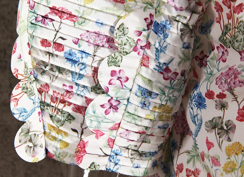 [EAM] Женская блузка с оборками и вышивкой новая свободная рубашка круглым вырезом