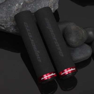 Operate grips прямой Эргономичный горный велосипед высокая плотность поролоновая Ручка Губка Грипсы плоские FX333 - Цвет: black red ring