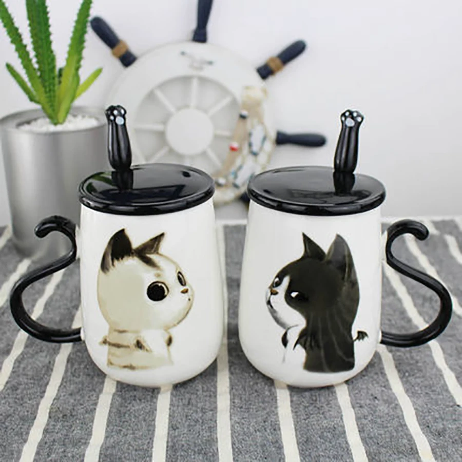 Креативный милый кот Керамика кружка Кофе чашки эспрессо Tazas де a Creativas посуда