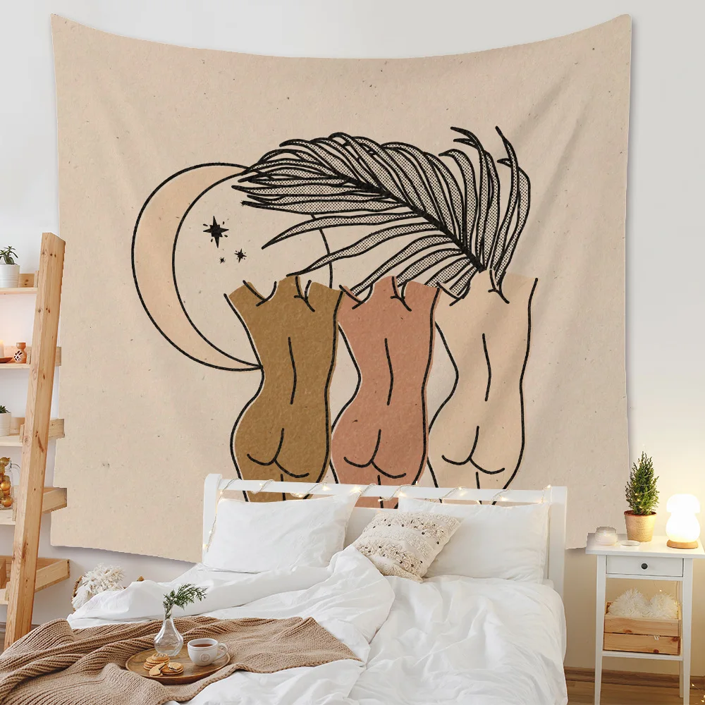 

Animal Series Wall Tapestry Sun Moon Ins Background Cloth Nordic Landscape Tapestry Boho Wall Hanging Bohemian Home Decoration
