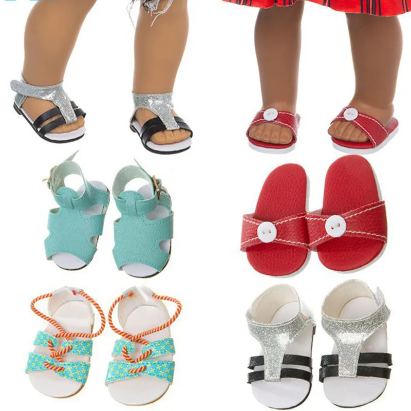 

7Cm Summer Doll sandals Suitable for 18 Inch American and 43 Cm Baby Newborn Doll Accessories Generation Girl D
