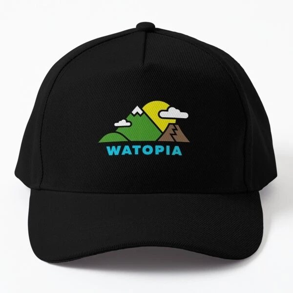 

Watopia Baseball Cap Hat Sun Outdoor Hip Hop Casual Fish Printed Summer Casquette Women Black Czapka Solid Color Mens
