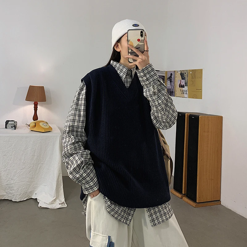 Разборчивого свитер без рукавов Сезон осень зима Женские однотонные Цвет v