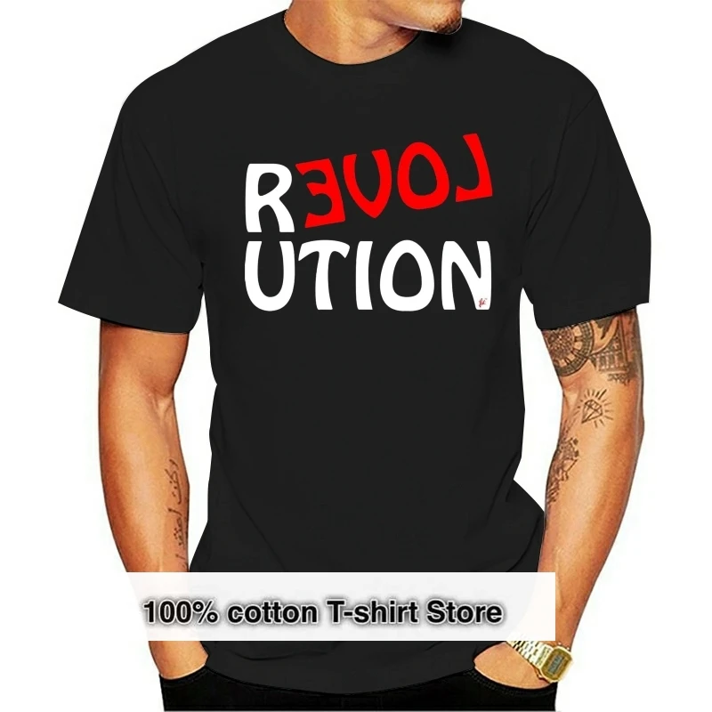 

Revolution Love Emo Kunst Trendy Alternative Mens T-Shirt Comfortable t shirt Casual Short Sleeve Print tees cheap wholesale