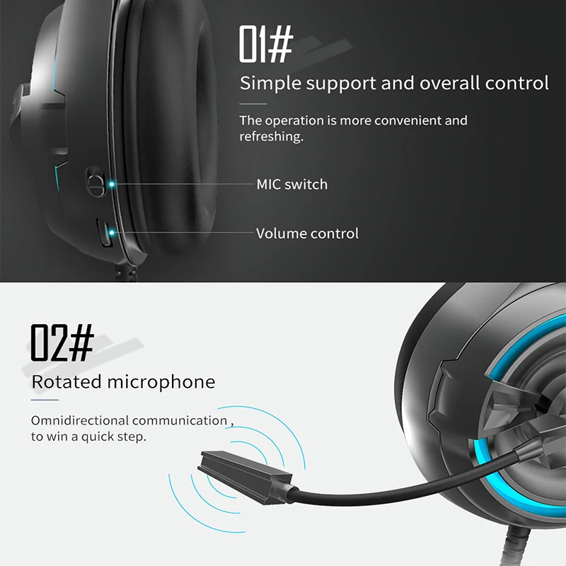 SOMiC A6 игровые usb наушники с шумоподавлением игровая гарнитура вращающимся