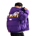 Зимнее теплое пальто с хлопковой подкладкой, Мужская Утепленная куртка с буквенным принтом, модные уличные толстые куртки, верхняя одежда с капюшоном, мужская одежда