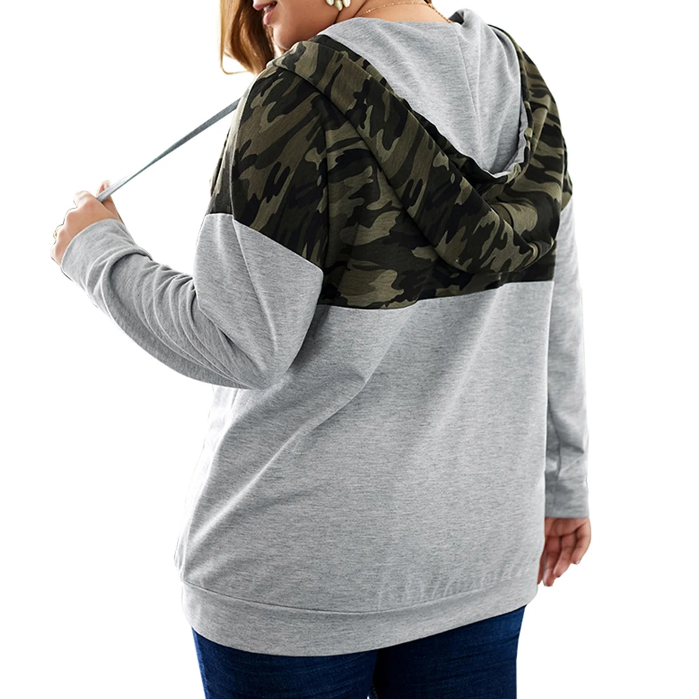 Пальто и куртки размера плюс женская верхняя одежда камуфляжной расцветки