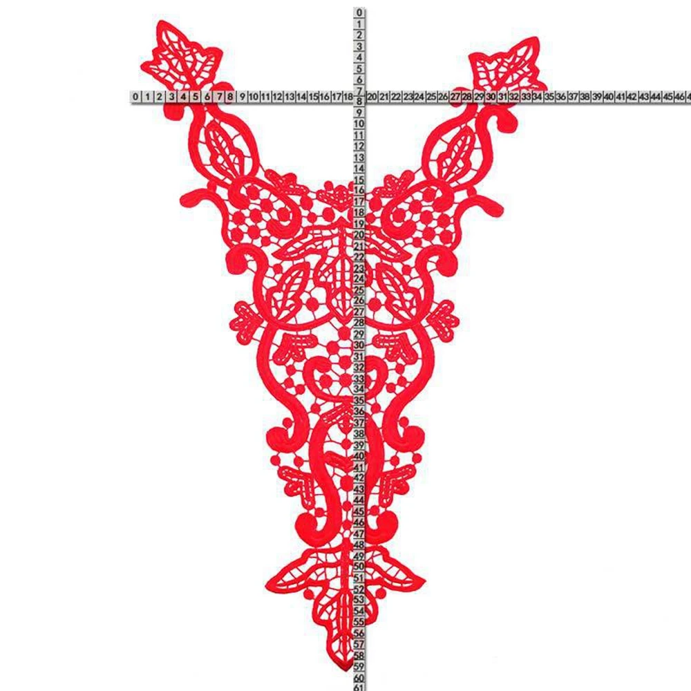 

30 Style 3D Embroidery Flower Lace Neckline Fabric for DIY Craft Lace Neckline Collar Garment Scrapbooking Accessories