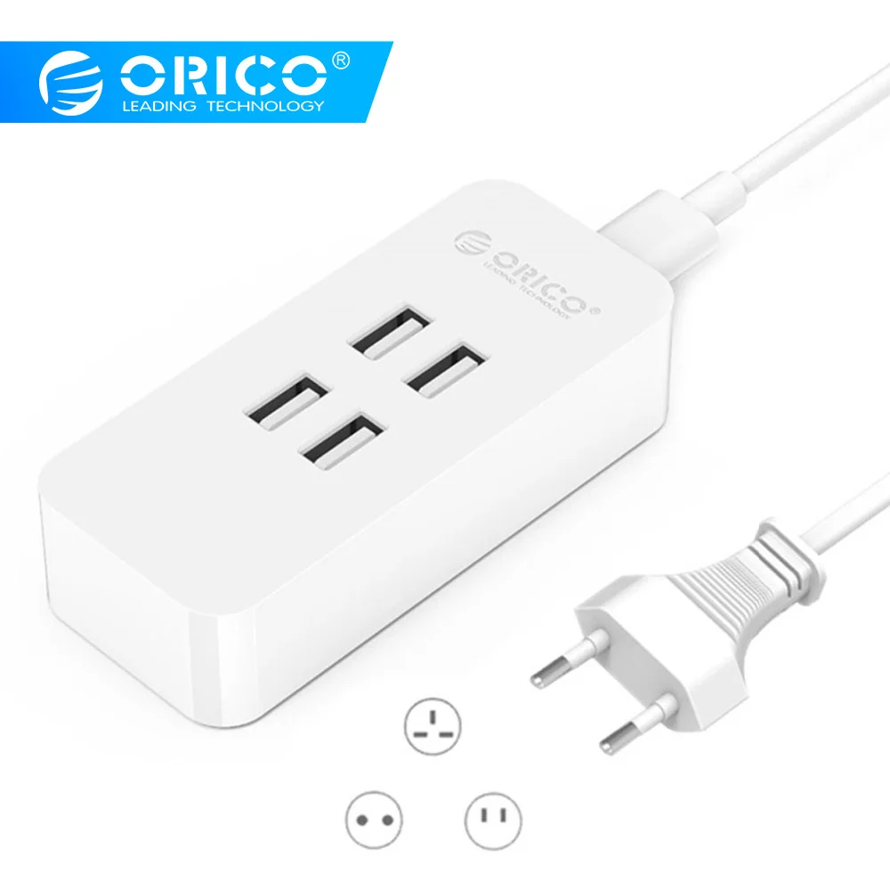 ORICO 4 порта USB зарядное устройство Мини Смарт быстрое зарядное устройство Макс выход 20 Вт настольное зарядное устройство для iPhone Xiaomi huawei