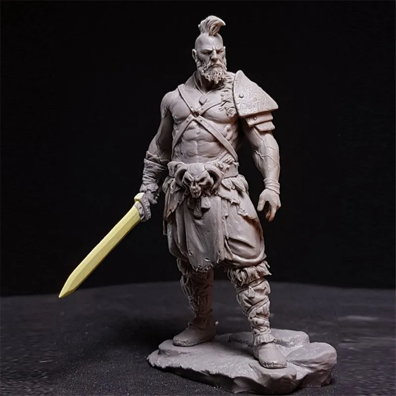 Фигурка из смолы 1/24 Масштаб Модель комплект Hagbard Warrior сборка модель набор