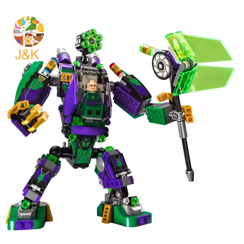 76097 455 шт Супер Герои серии Lex Luthor мех вынос строительные блоки игрушки для детей