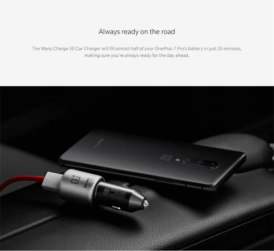 Oneplus Warp Charge 30 автомобильное зарядное устройство выход 5 в 6A Max для Oneplus 7 Pro нормальный QC для Oneplus 3/3T/5/5 T/6/6 T/7