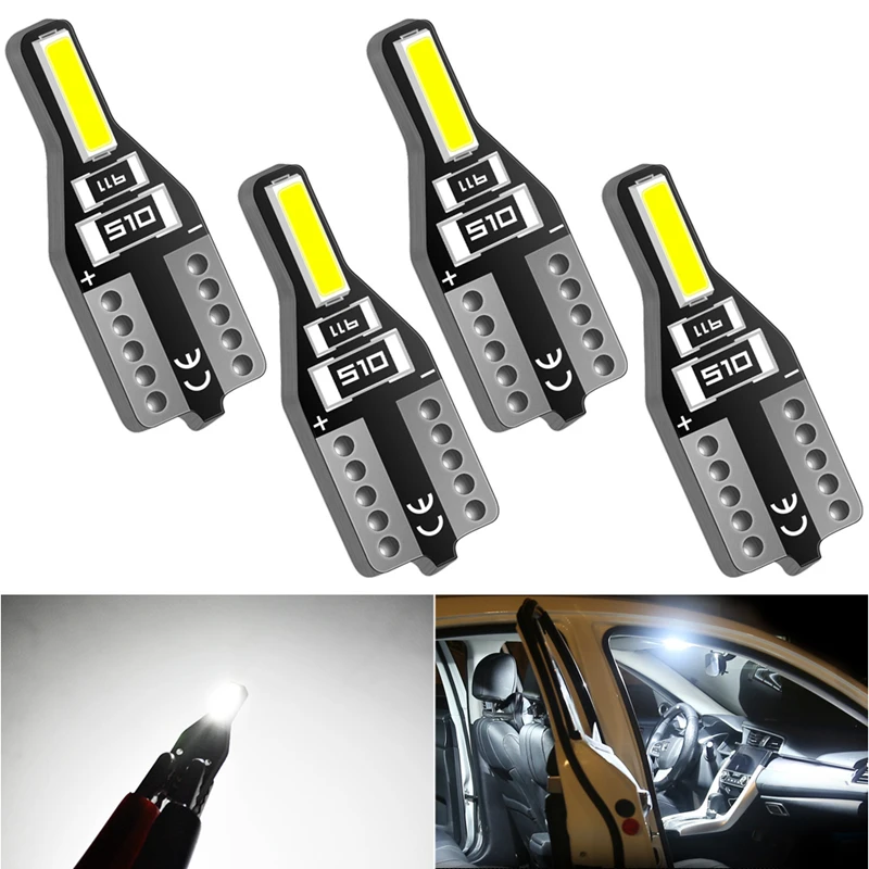 4 шт. T10 W5W светодиодный лампы для Ford Focus EXI MT 2 3 Mk2 Mk3 2004 2005 2006 2007 168 194 двери автомобиля