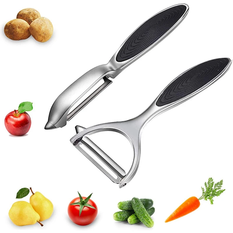 

Peelers for Kitchen, Fruit,Veggie, Potatoes Peeler, Y-Shaped and I-Shaped Peelers(2PCS) with Ergonomic Non-Slip Handle