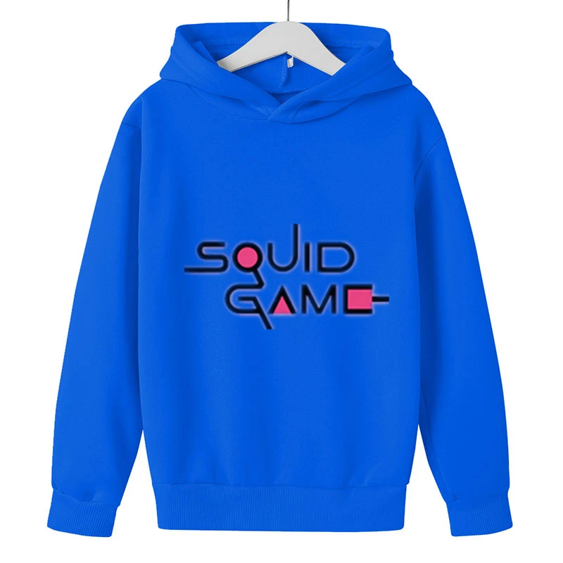 

Squid Game Children Round Six Boys Baby Clothing Jogging Sweatshirt 2-14Age Kids Hoodies Sweatshirt Christmas Gift 2021New