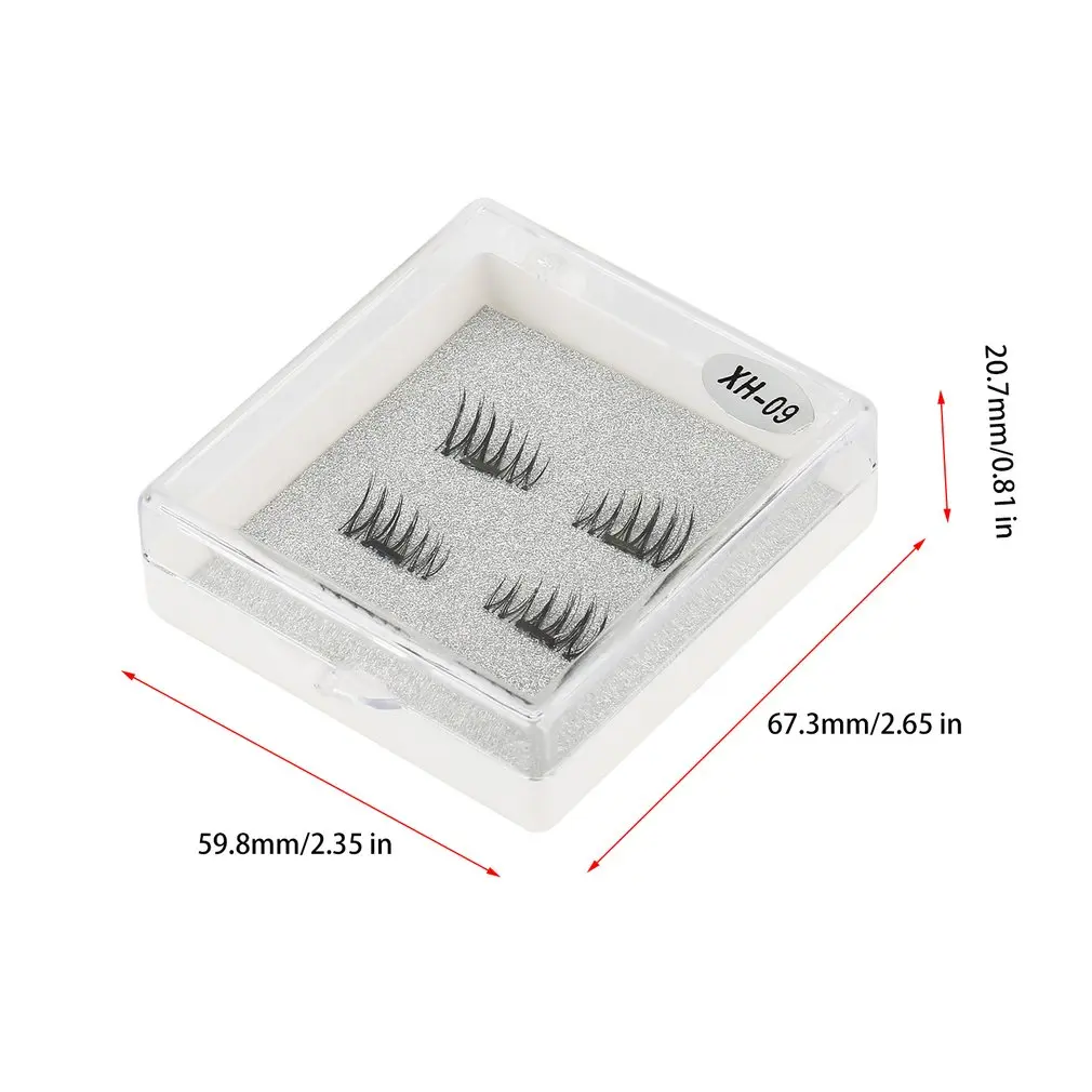 

Handmade 3D Single Magnetic False Eyelashes Handmade Fake Lashes Extension Reusable Easy to Apply Ultra Thin Soft Comfortable