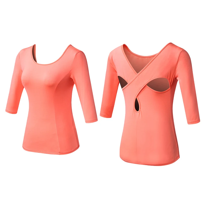 Сексуальная Женская футболка с коротким рукавом для фитнеса Упражнения