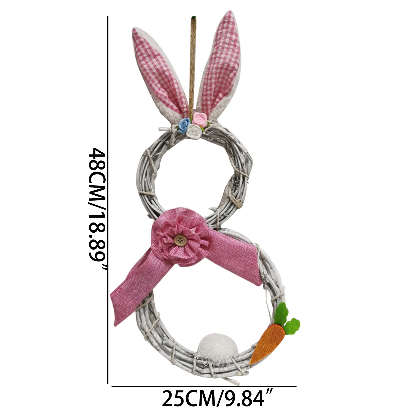 

Easter Decorations With Lights Decorating Rattan Circle Wreath Ornaments