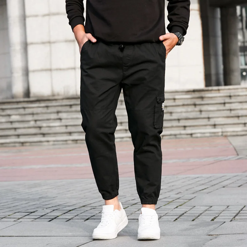 Размера плюс 8XL Для мужчин брюки карго Повседневное с эластичной резинкой на