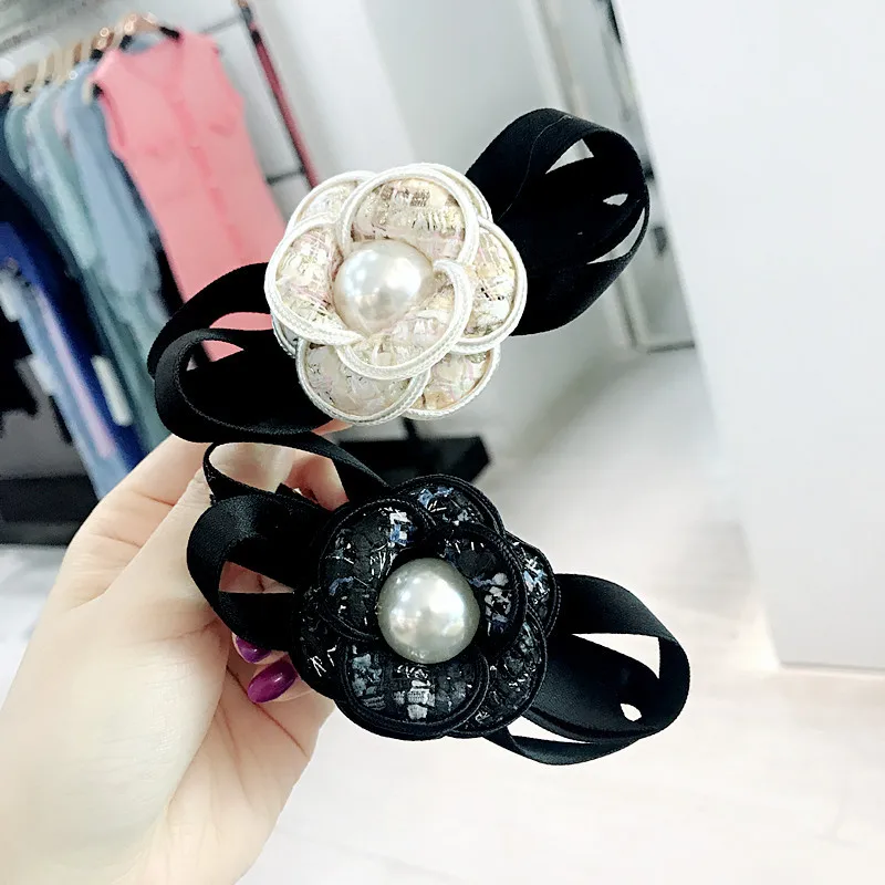 Женские заколки для волос в Корейском стиле простая цветочная ткань