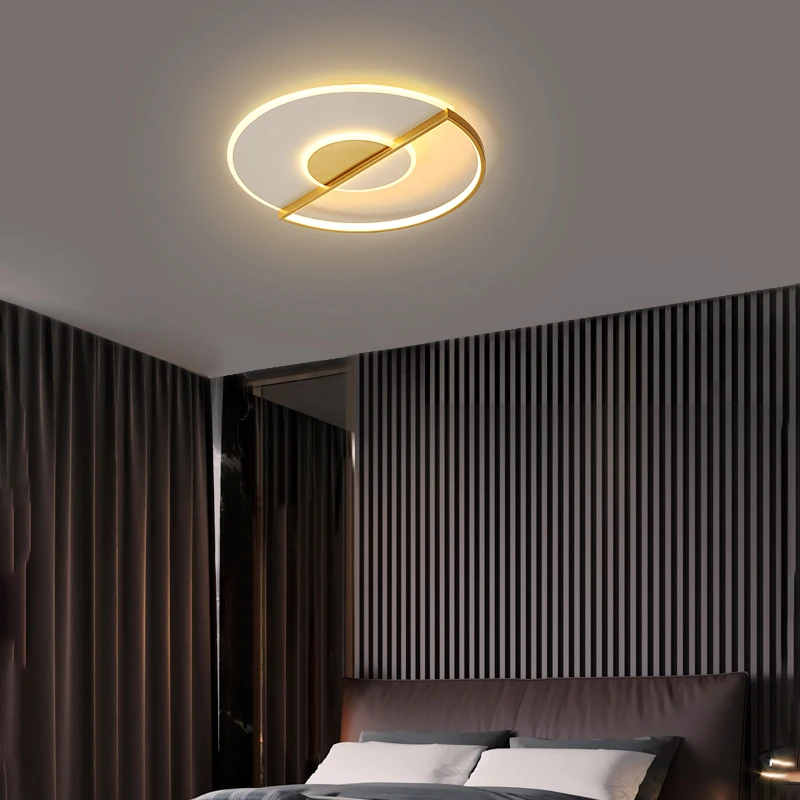 Ceiling Lights Ultra Thin Gold For Bedroom Living Room Corridor Kitchen Music Bar Indoor Decorative LED Lamps Fixtures AC90-260V