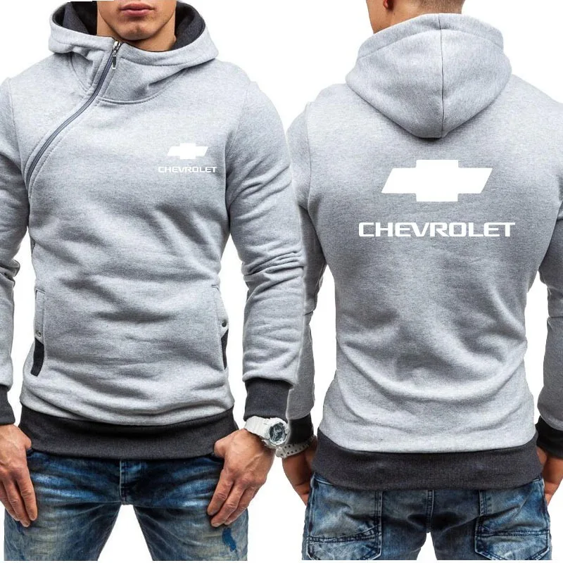

Men Hoodies for Chevrolet Car Logo Print Casual HipHop Harajuku Long Sleeve Fleece warm Hooded Sweatshirts Mens zipper jacket