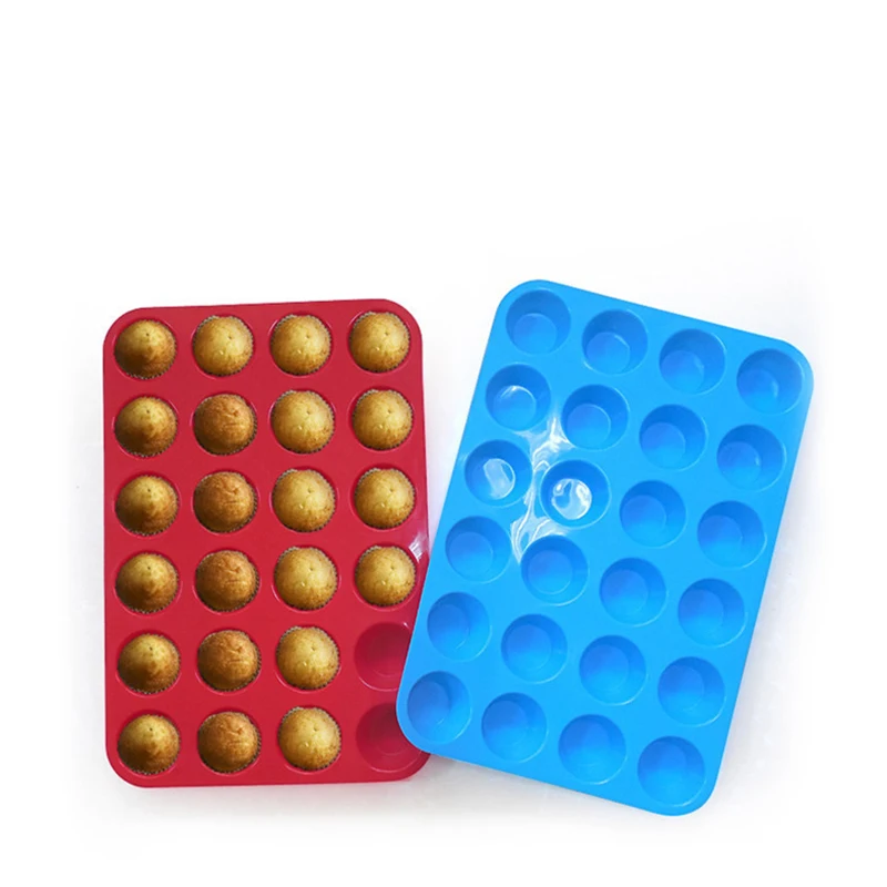 24 отверстие мини Muffin CupSilicone мыло кекс и печенья формы для выпечки мини-кекса