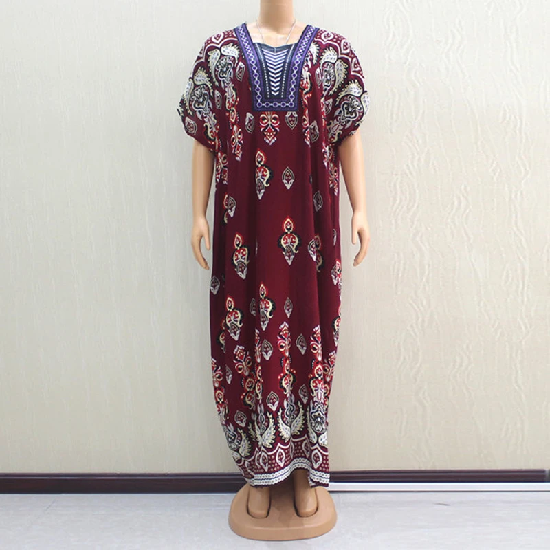 2019 осеннее Новое Африканское платье с вышивкой Дашики женские хлопковые длинные