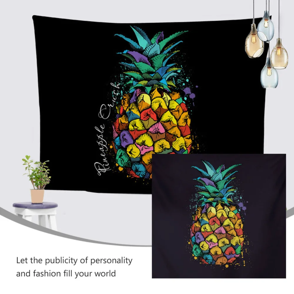 1 шт. изящный гобелен с принтом креативный рисунок ананаса настенное одеяло